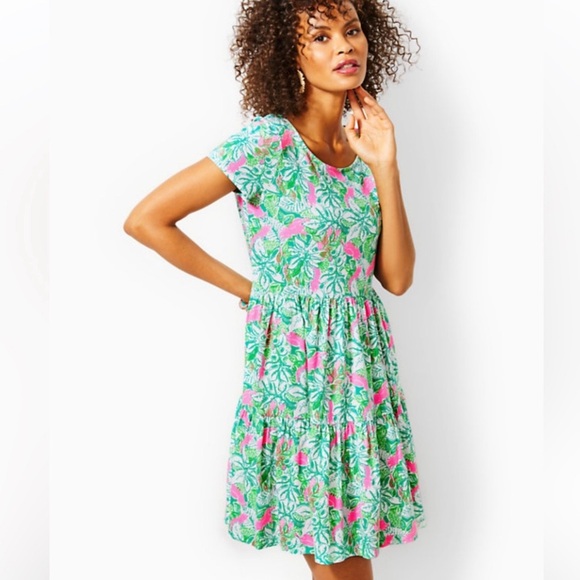 🆕💕🌴LILLY PULITZER🌴GEANNA SWING DRESS 🌺 SIZE LARGE - Picture 2 of 8
